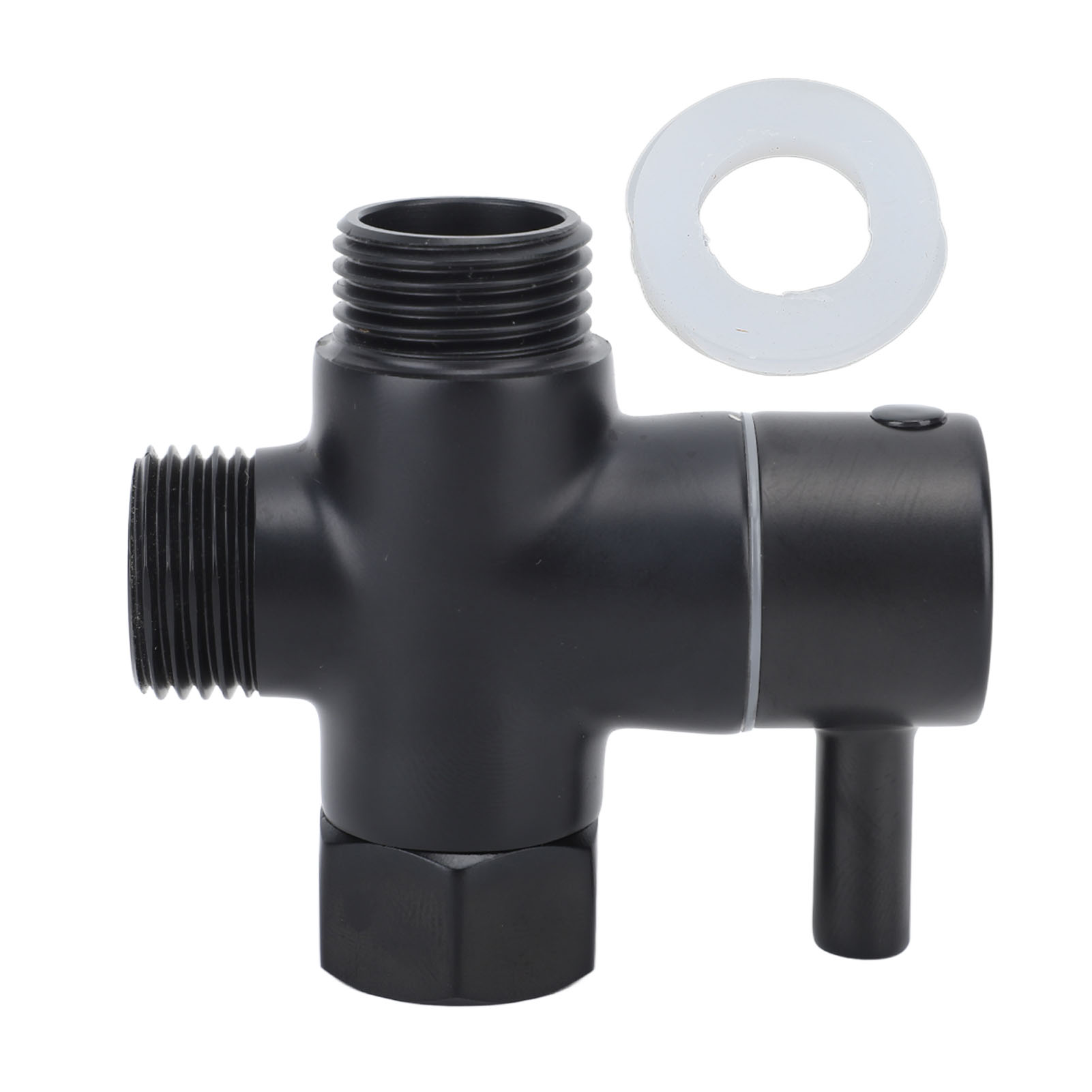 G1/2 3-wege-duschumstellventil Aus Kupfer Für Duscharm Und Handbrause, Schwarz.