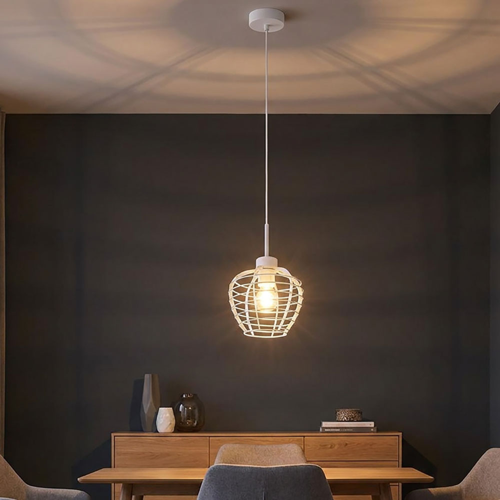 Led Hängeleuchte Pendelleuchte Esszimmerlampe Höhenverstellbar Weiß H 120 Cm