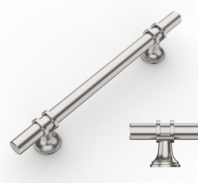 10 Stück Küchenschrankgriffe Aus Gebürstetem Nickel, 128 Mm, Aluminiumlegierung, Möbelgriffe Mit Schrauben, Für Schubladen, Schränke Und Kommoden