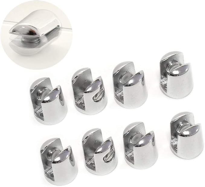 8 Stück Glasklemmen, Verstellbare Regalhalterungen Für Glas, Verstellbare Halterungen Aus Zinklegierung, Für Fenster, Balustraden, Treppen, Badezimmer, 8–10 Mm