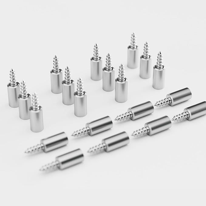Regalstifte, 20 Stück, Vernickelte Metall-befestigungsstifte Mit Antirutschkappen, Holzbrettträger Für Möbel, Schränke Und Regale