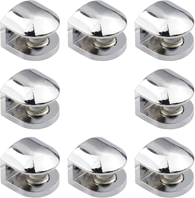 8 Glasklemmen, Zinklegierungsklemmen, Verstellbare Befestigungen, Geeignet Für 6–8 Mm Dicke Glasböden