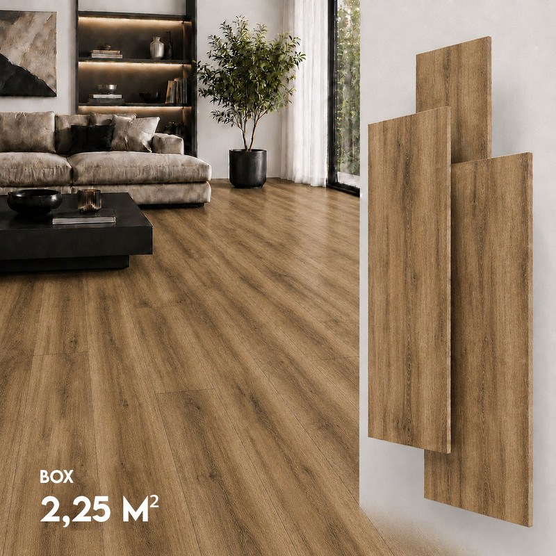Spc Klick Hart Vinylboden, Wasserfest, Bodenbeläge, 4mm + 1mm Unterlage, Box 2,25 M² Brussels Birch