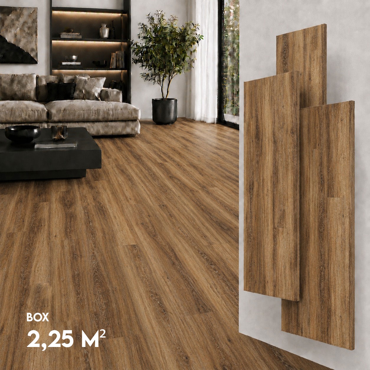 Spc Klick Hart Vinylboden, Wasserfest, Bodenbeläge, 4mm + 1mm Unterlage, Box 2,25 M² Ghent Grey