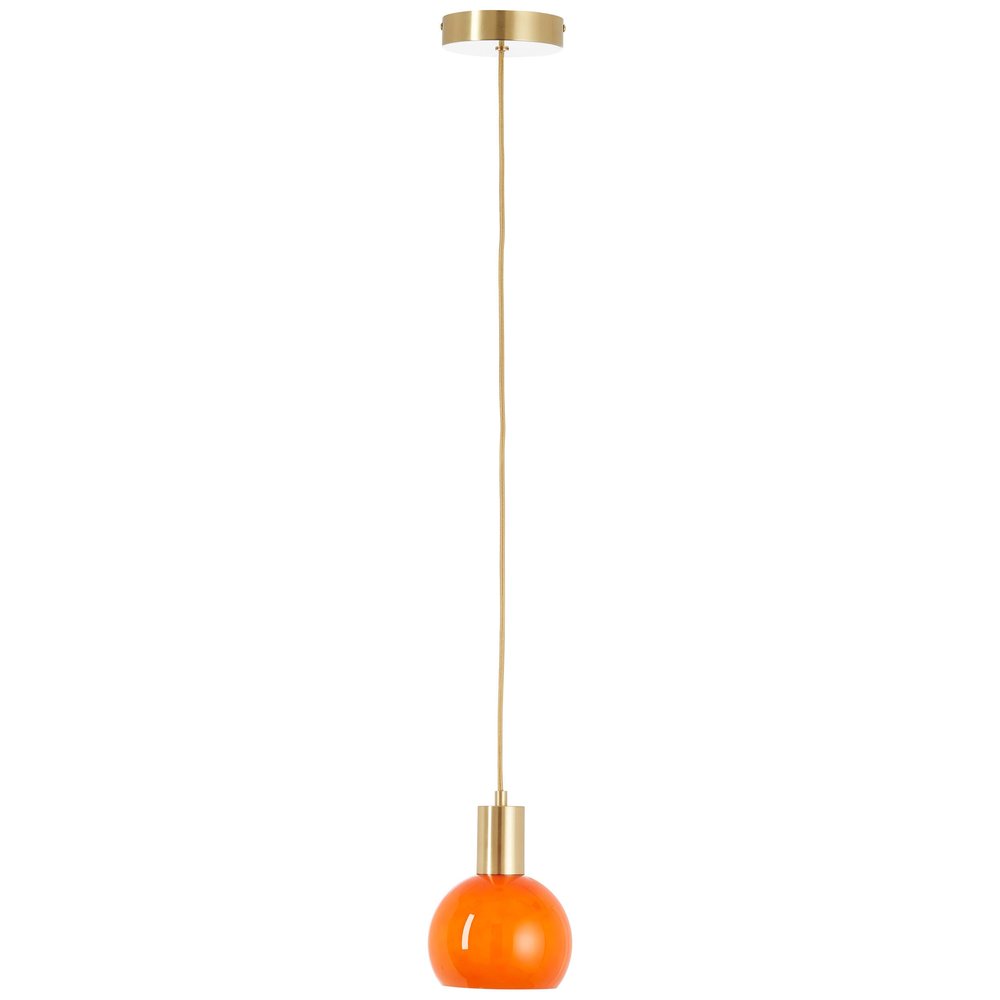Arancia Pendelleuchte, Glas, Orange, Durchmesser 14,5 Cm, E27 Brilliant