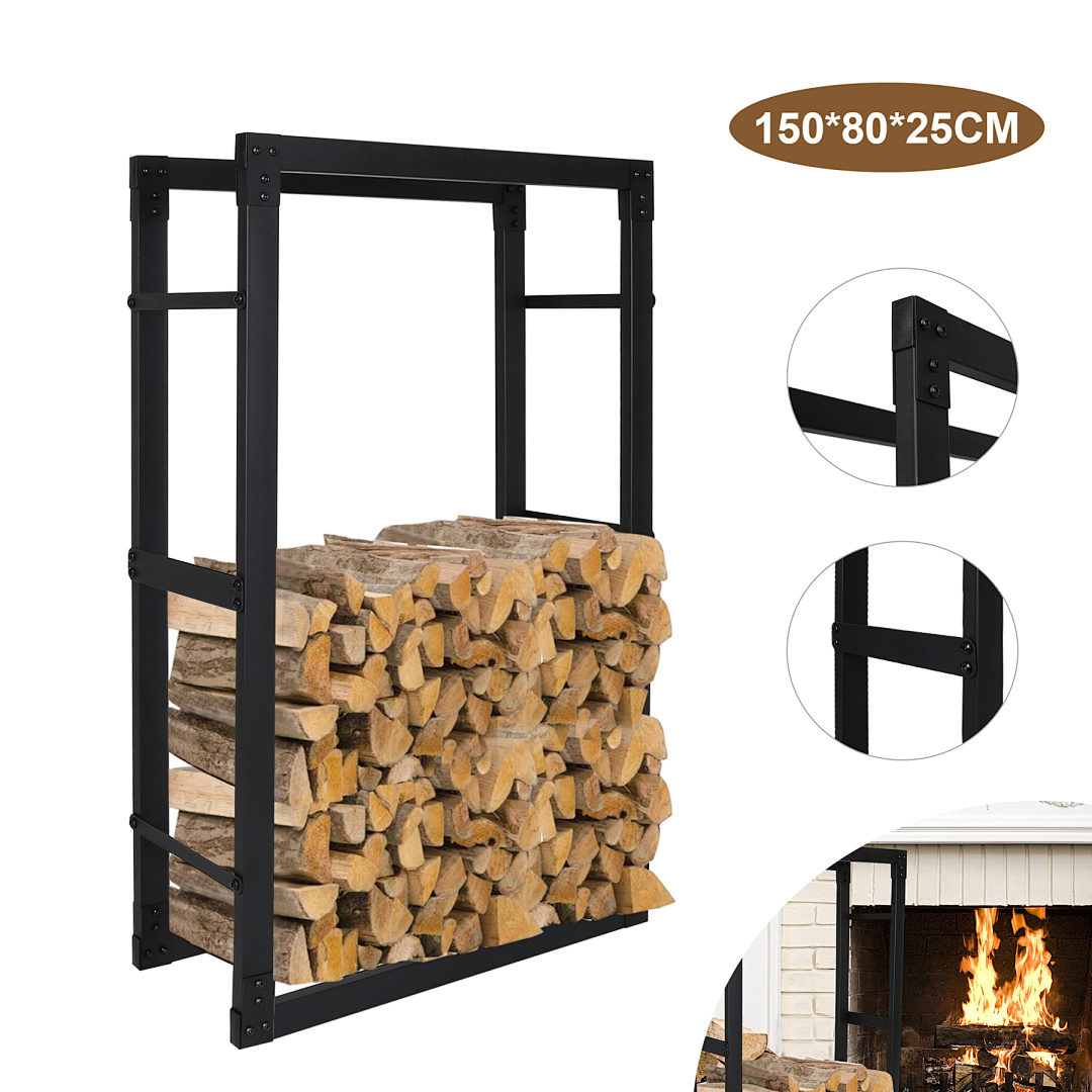 Randaco Kaminholzregal Brennholzständer 1508025cm Wetterfestem Metall Brennholz Brennholzregal