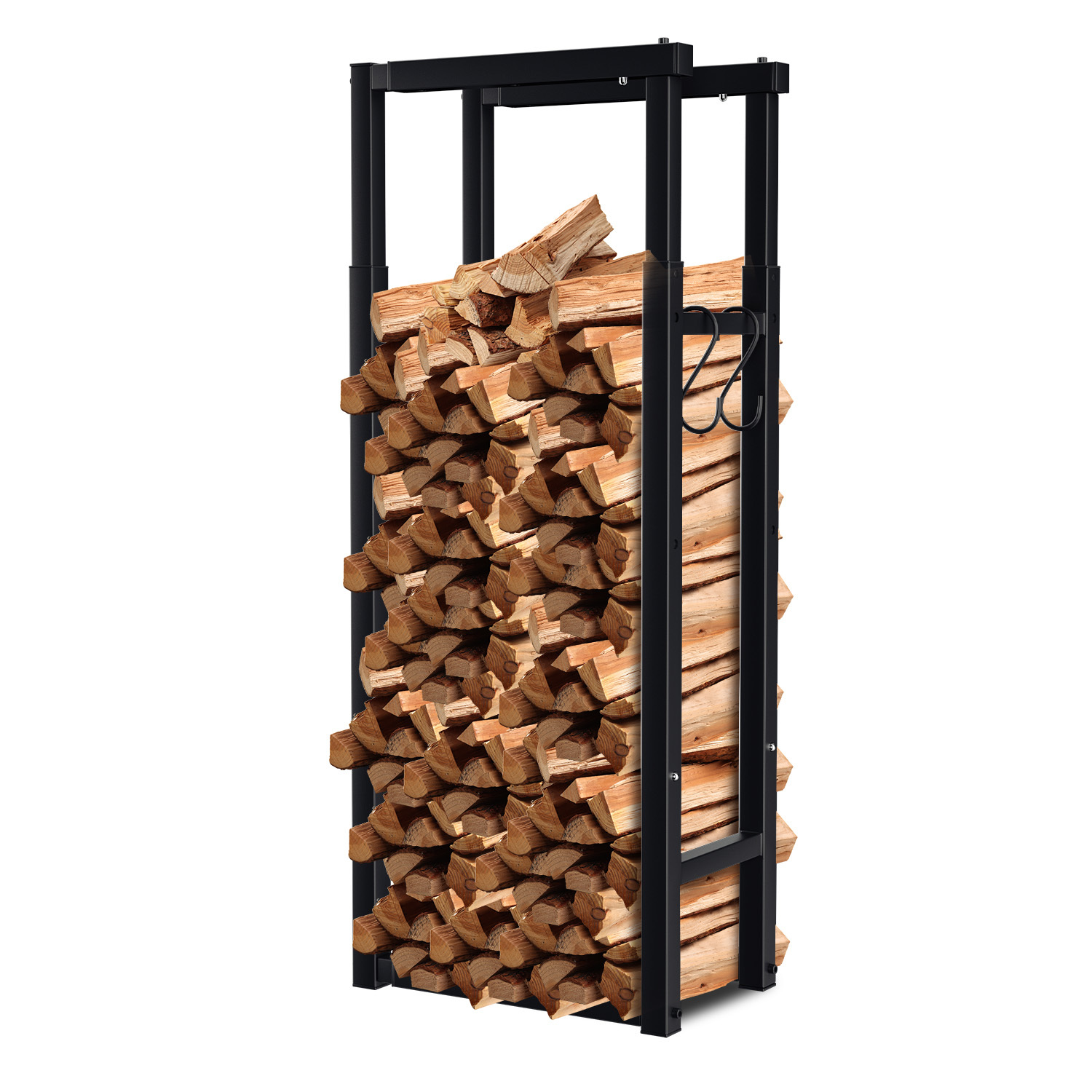 Randaco Kaminholzregal 40-65cm Metall Brennholzlager Brennholzregal Wohnzimmer Brennholzständer