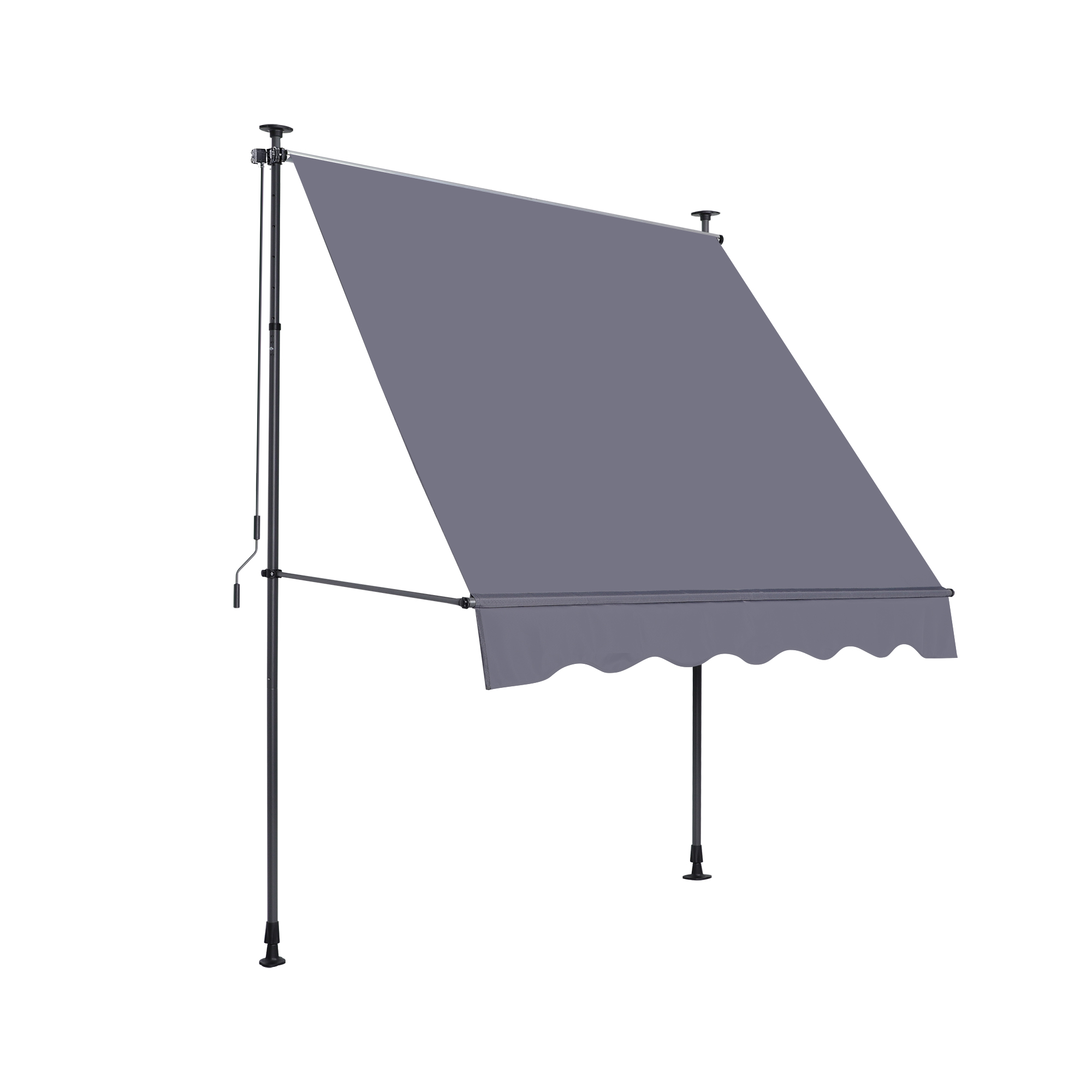 Gelenkarmmarkise Klemmmarkise 300×120 Cm, Höhenverstellbarer Sonnenschutz, Balkonmarkise Ohne Bohren, Balkonmarkise Mit Handkurbel, Uv-schutz, Gelenkarmmarkise Für Außenbereiche – Höhen- Und Winkelver