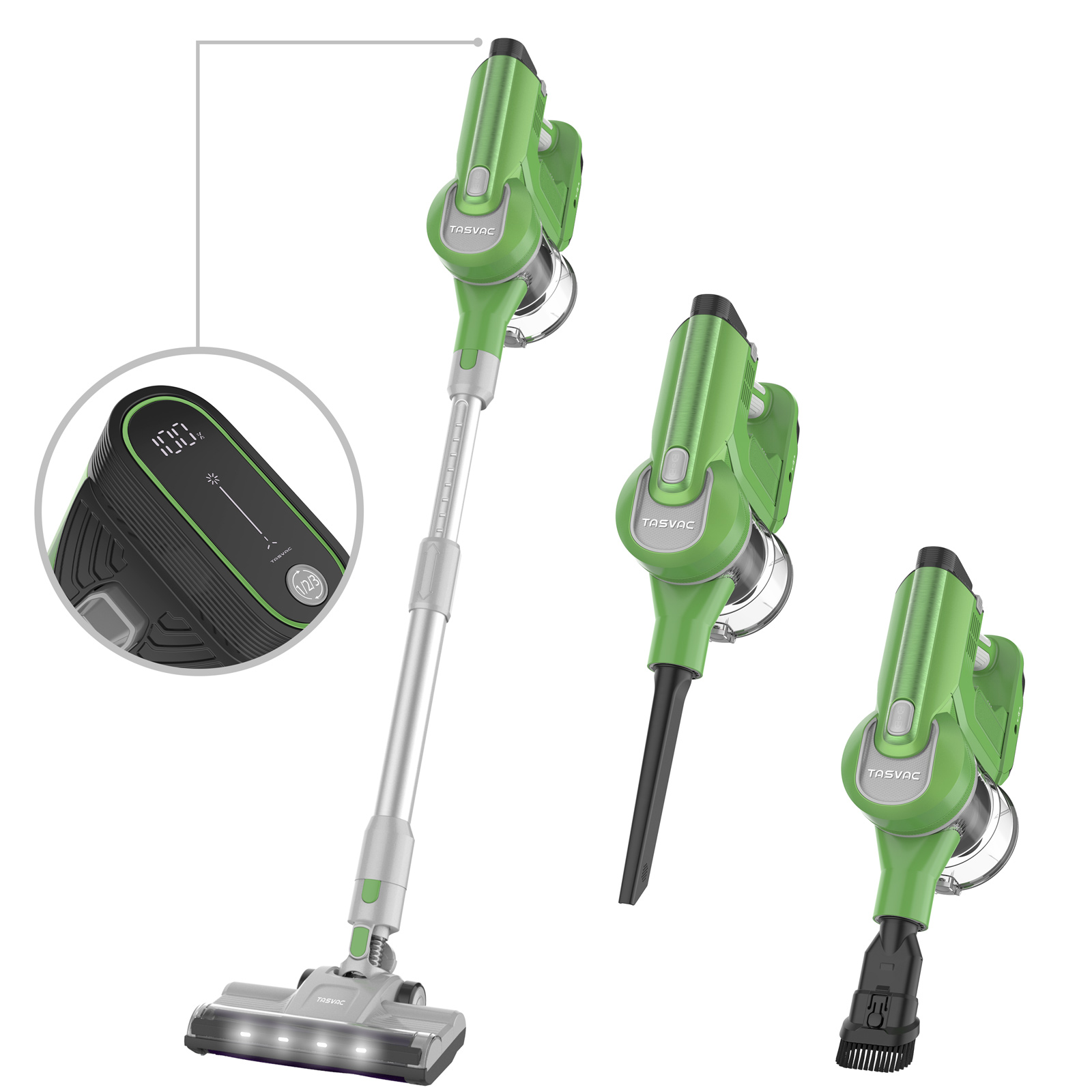 S8 Green Cordless Stick Vacuum Cleaner With Led Display And Soft Roller Brush – Lightweight Yet Robust Design For Easy Handling – The T, Powerful Suction With Multiple Modes – Equipped With A , Grün