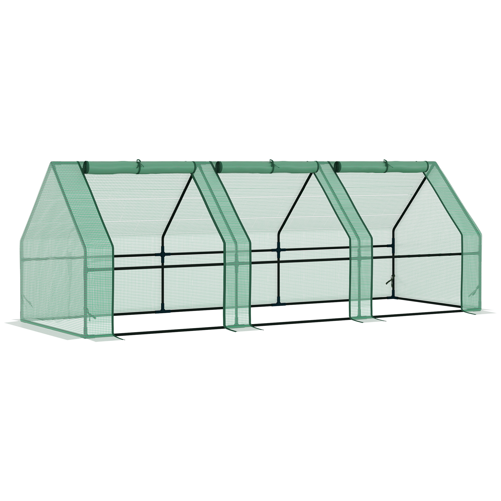 Gewächshaus Treibhaus Tomatenhaus Frühbeet 270×90×90 Cm Grün Für Garten Balkon & Pflanzen – Pflanzenhaus Das Gewächshaus Ist Ideal Für Die Aufzuch, Witterungsresistent Ihre Kostbare Saat Wird Vor Fros
