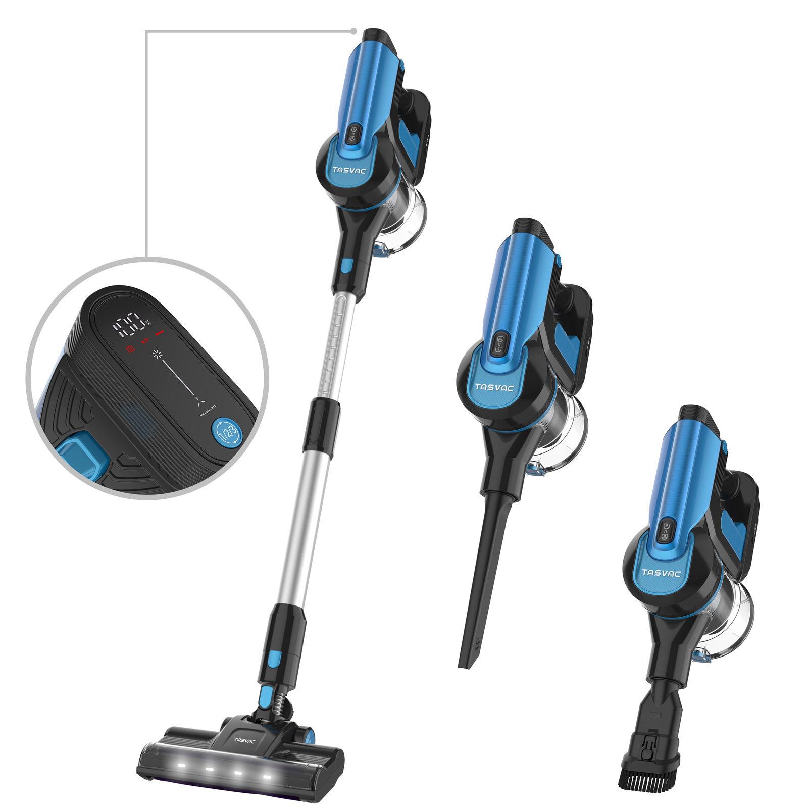 S8 Blue Cordless Stick Vacuum Cleaner With Led Display And Soft Roller Brush – Lightweight Yet Robust Design For Easy Handling – The T, Powerful Suction With Multiple Modes – Equipped With A , Schwarz