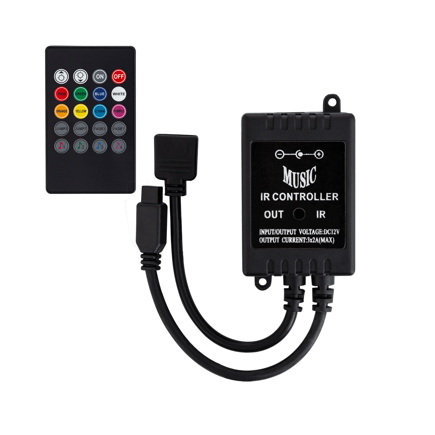 Musik-controller Dimmbar Led-streifen Rgb 12v Dc Mit Ir-fernbedienung
