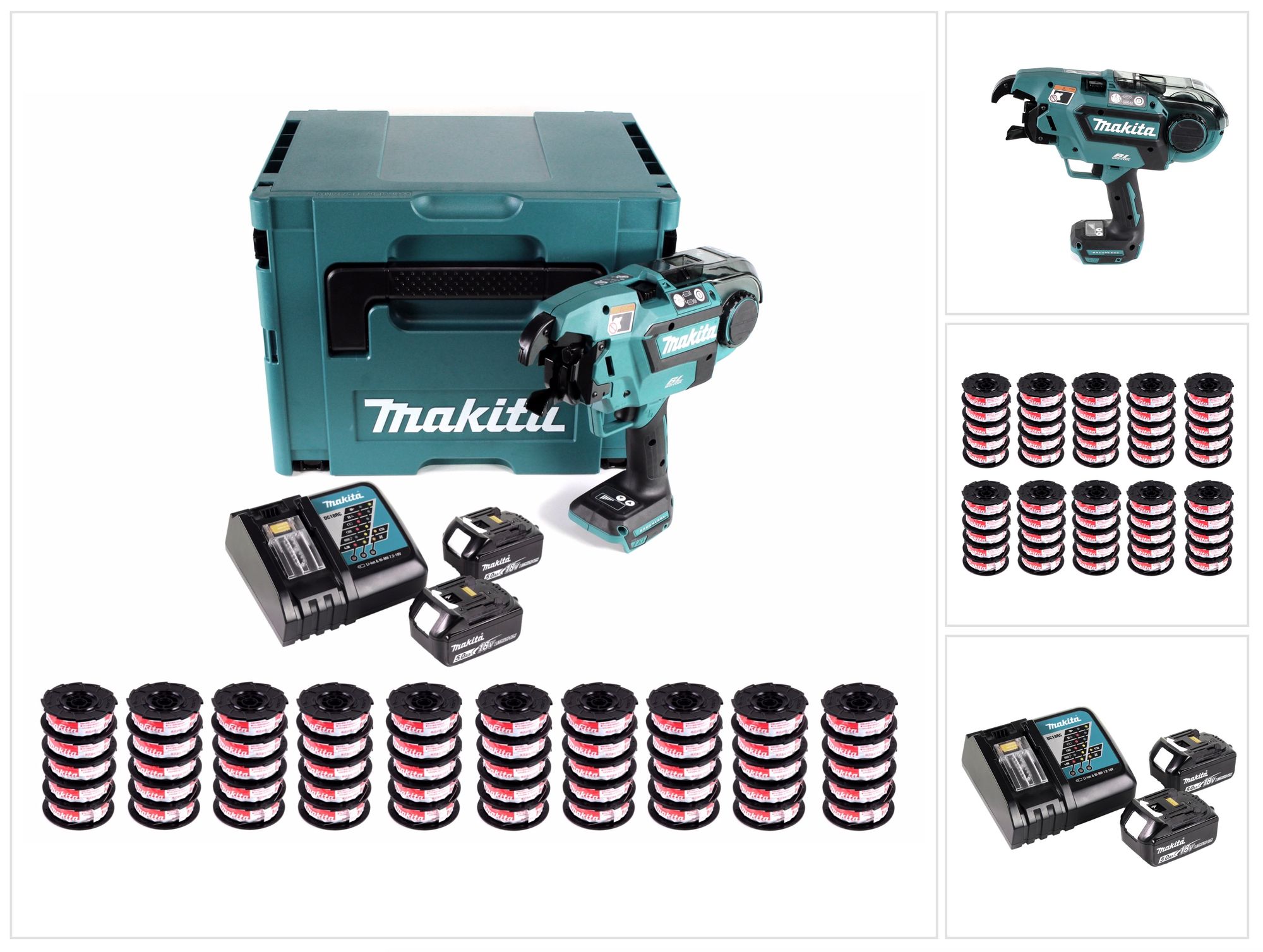 Makita Dtr180rtj 18v Lxt Akku-bewehrungsbindegerät 2x 5,0 Ah