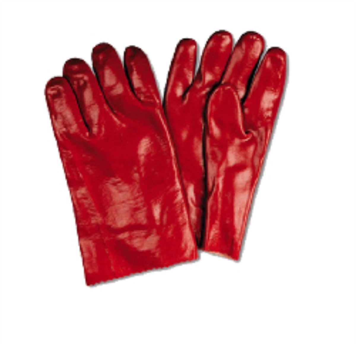 Roter Wasserdichter Pvc-handschuh 27 Cm 688pvc27