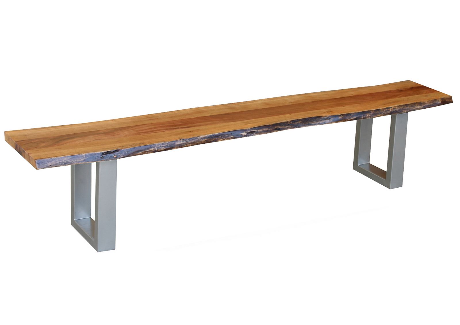 Baumbank Akazie 160x38x45 Walnuss Lackiert Freeform 2 05massivmoebel24