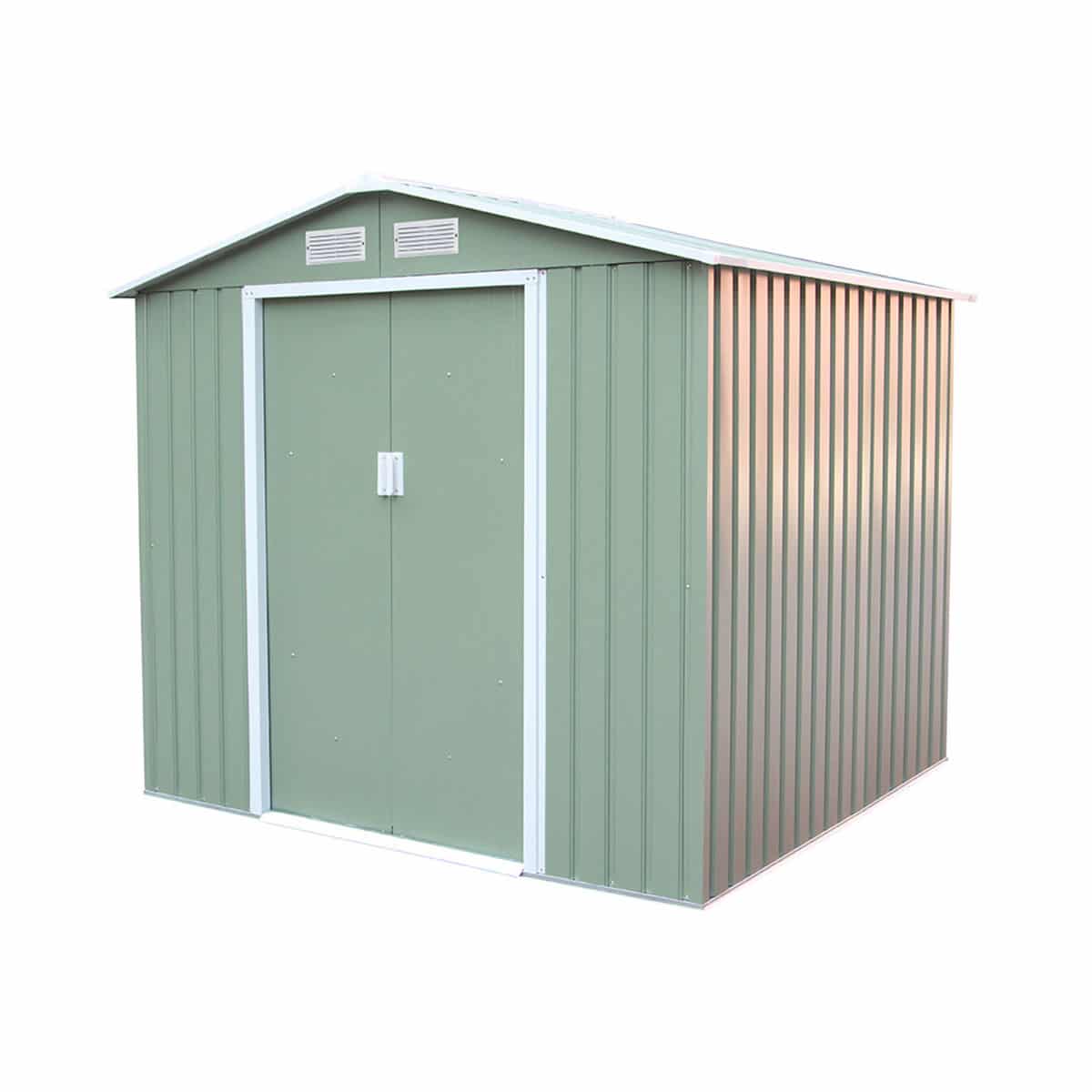 Gartenhaus Aus Metall Gardiun Sunderland 4,07 M² Außenfläche 213x191x195 Cm Verzinkter Stahl Hell Grün