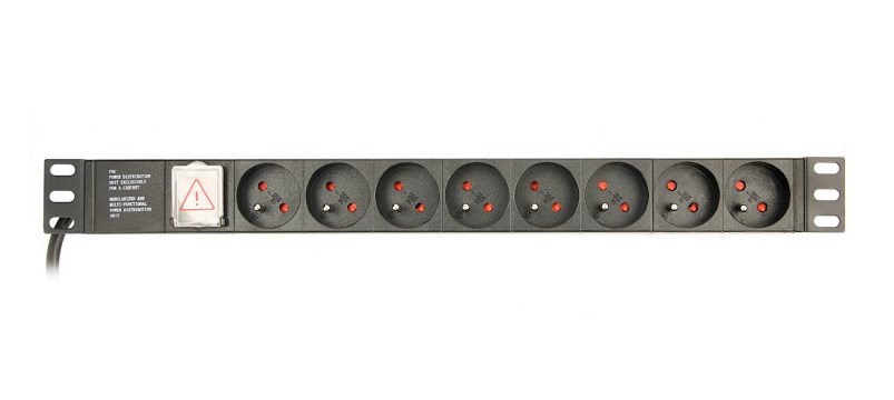 Gembird Eg-pdu-014-fc14 Energieverteilereinheit (8 Ac-ausgänge), 1u, Schwarz