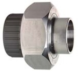 Gf Übergangsverschraubung Pvc-u/1.4404 D 16-17,2x1,6, Dichtung Epdm