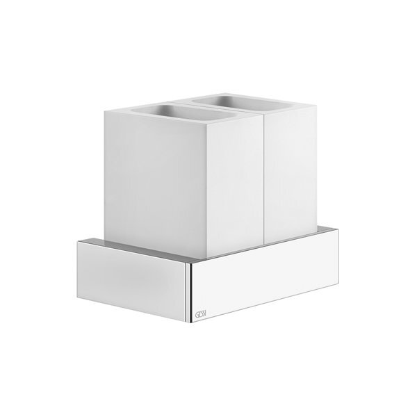 Gessi - Rettangolo Accessoires Doppel-glashalter Zur Wandmontage,