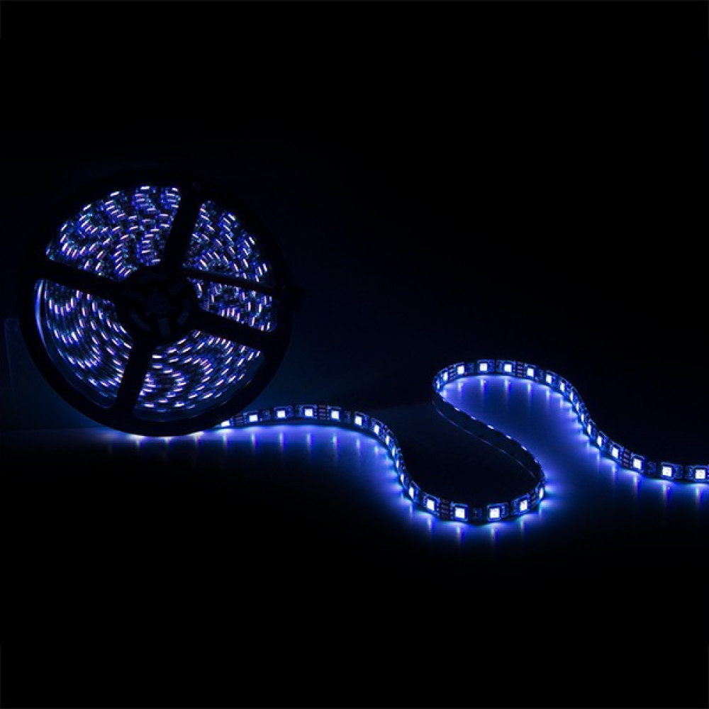 Greenice - Streifen Mit 300 Leds 72w 4.200lm Smd5050 12vdc Ip65 Schwarze Platine X5m 40.000h [ca-5050-300-ip65-b-rgb]-rgb