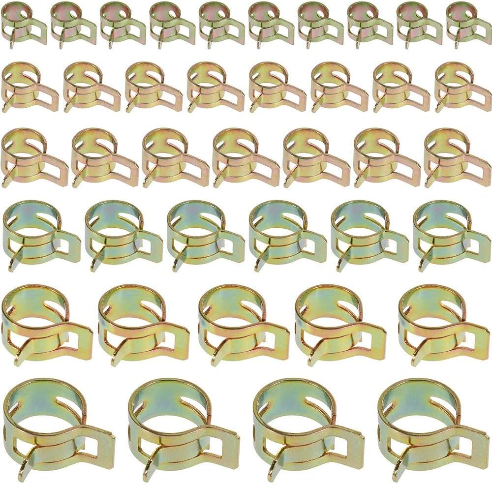 60 Stück Schlauchschellen Mit Federclip, Verstellbare Schlauchschellen Mit Federclip, 6 Größen Zur Befestigung Von Flexiblen Schläuchen Und Leitungen