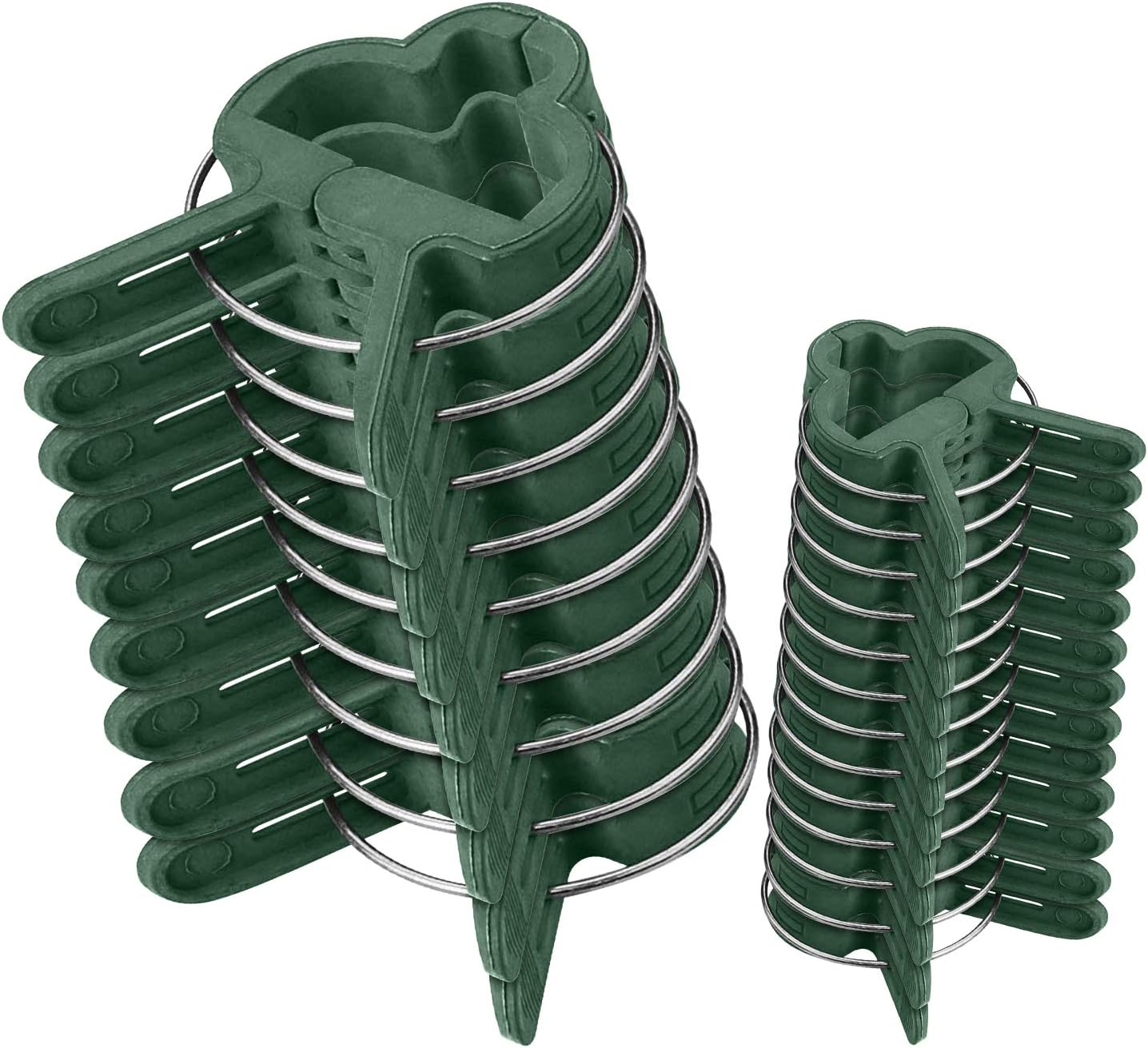 Pflanzenstützen, Pflanzenclips Für Kletterpflanzen, Pflanzenverbinder Zur Stabilisierung, Packung Mit 60 Pflanzenclips (30 Große Clips Und 30 Kleine Clips)
