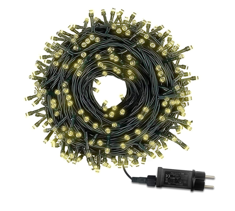 Lichterkette, Wasserdichte Lichterkette Für Den Außenbereich, 8 Modi Led-lichterkette Für Den Außen- Und Innenbereich Für Weihnachten, Hochzeiten, Partys, Schlafzimmer, Garten, Warmweiß (30 M, 300 Led
