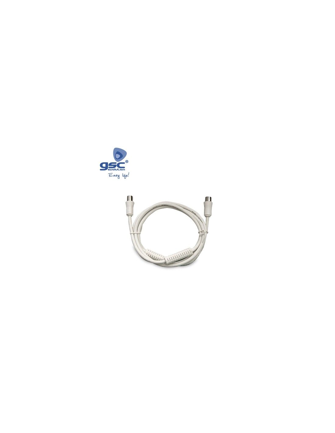 Koaxial Extender Stecker Auf Buchse Weiß / 2,5 M + Filter Gsc 002601351