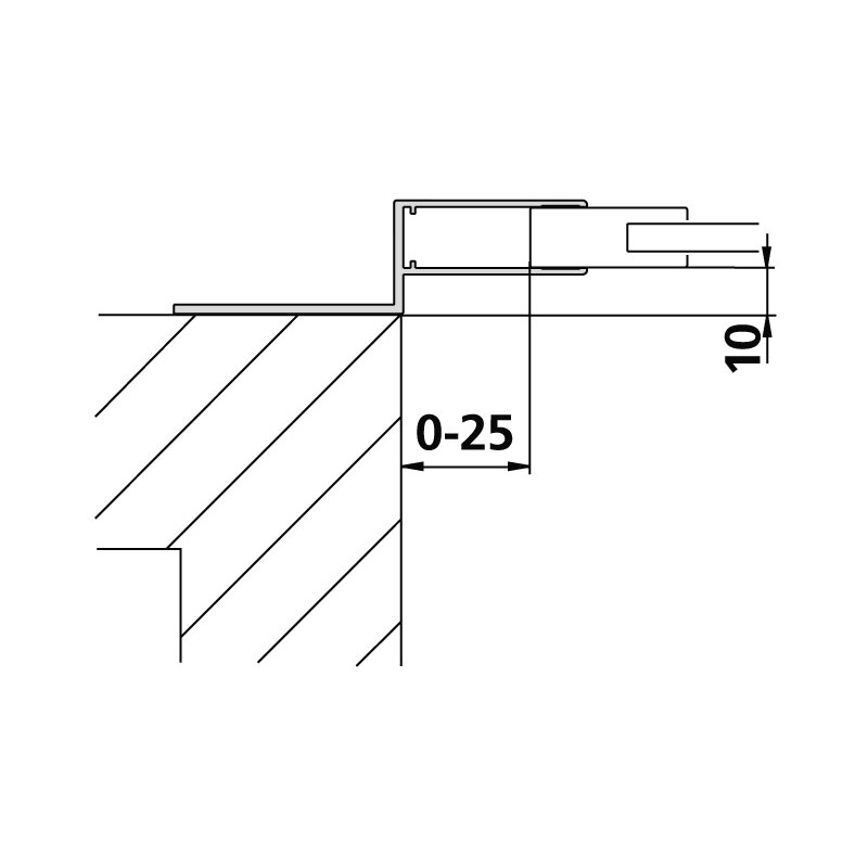Kermi Wandanschlussprofil Ibiza 2000 Ww Für Seitenwand 1850mm Simg