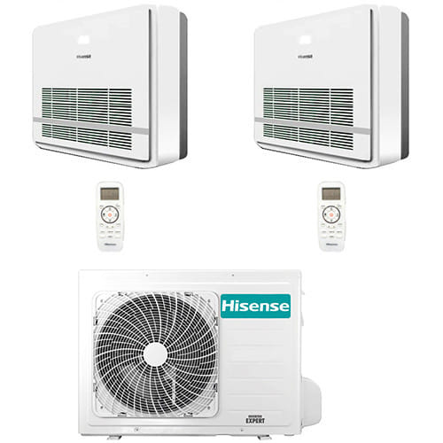 Hisense Console Series Turbo R32 Dual Split Inverter Klimaanlage 18000 + 18000 Btu Mit E.u. 3amw72u4rjc Neu Klasse A++/a+