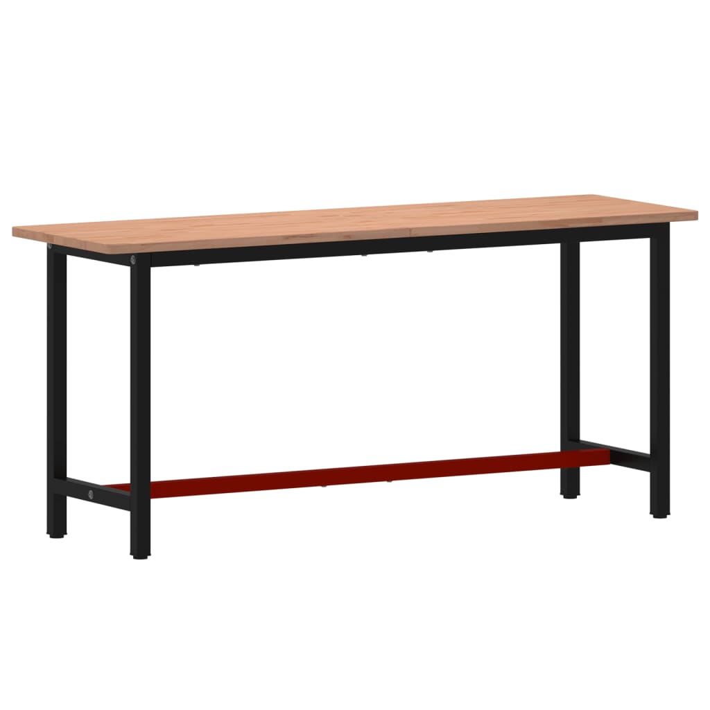 Werkbank 180x55x81,5 Cm Massivholz Buche Und Metall Vidaxl