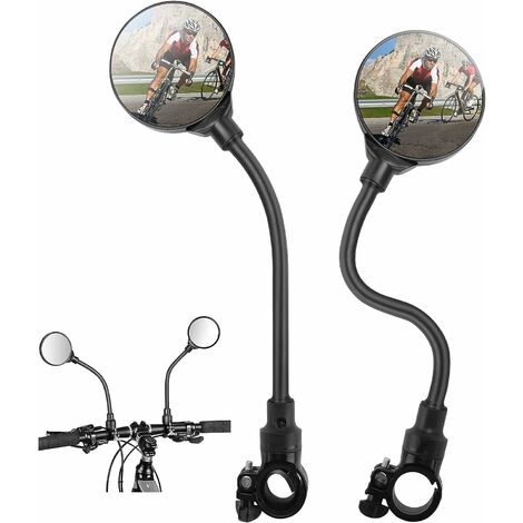[2er-set] Fahrradrückspiegel. 360° Drehbarer Fahrradrückspiegel. Hd-fahrradrückspiegel, Verstellbar Und Drehbar. Weitwinkel-rückspiegel. Stoßfest. Universell Passend Für Mountainbikes Und Motorräder.