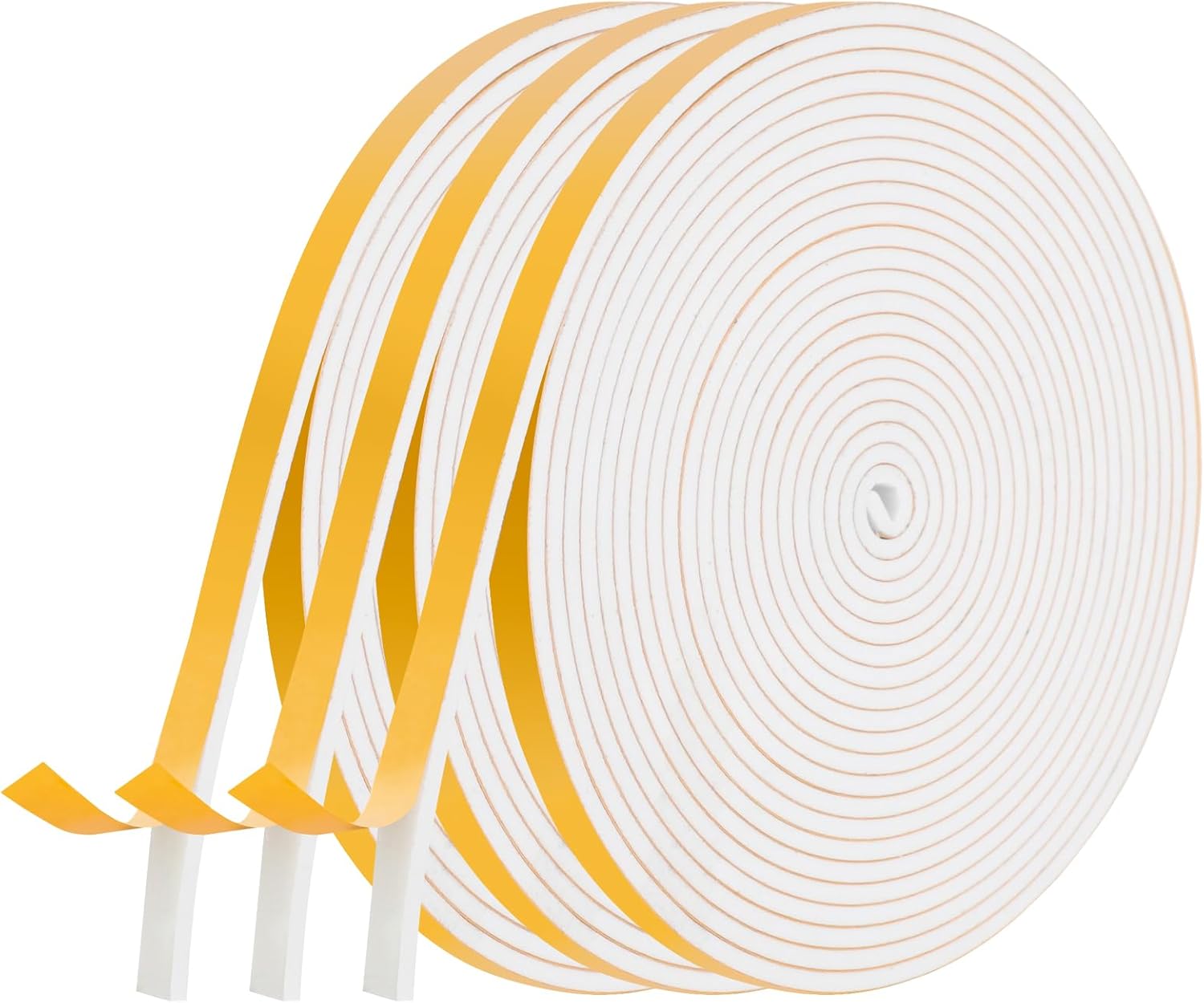 Bluedeer - Fensterdichtungsisolierung, Türdichtungsschaumkleber, 3 Rollen 9 Mm X 2 Mm X 6 M, Multifunktions-gummiabdichtung, Stoßfeste Schalldämmungsdichtung Für Den Schutz Von Möbeln, Klimaanlagen