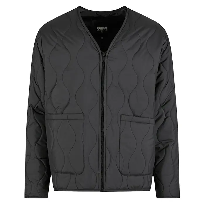 Urban Classics Steppjacke lang Ärmlig (Schwarz, XL)