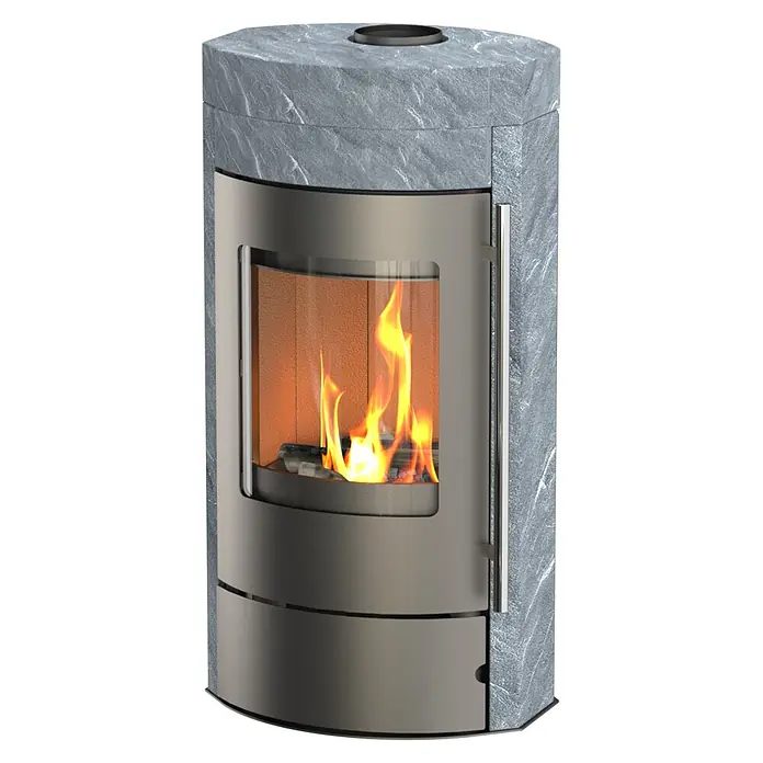 Kaminofen Ignis (8 kW, Raumheizvermögen: 224 m³, Grau)