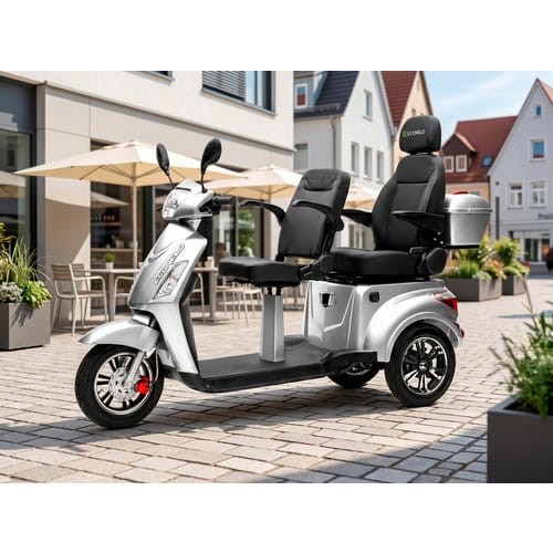 E-Roller »Billy 2.0«, 25 km/h, Komfort-Sitz, BxHxT: 76 x 115 x 195 cm, silberfarben