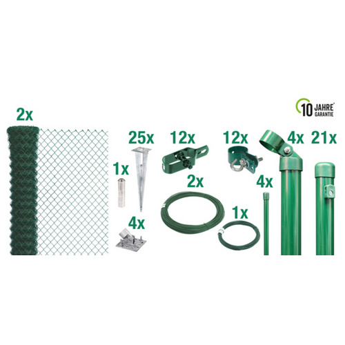 GAH ALBERTS Set Maschendrahtzaun, »Maschendraht«, LxH: 5000x200 cm, grün - gruen