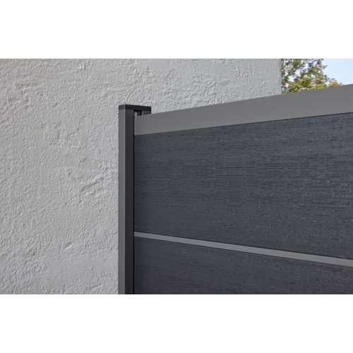 Mr. GARDENER Wandanschlussprofil »Turino/Donatus«, 25x68x2000 mm (BxTxH), anthrazit f. Turino/Donatus - schwarz Bild 2