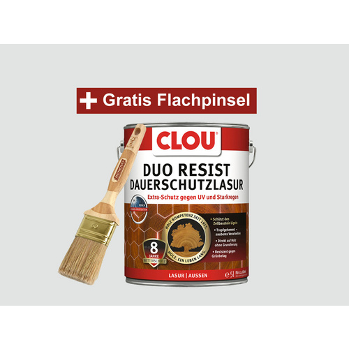 CLOU Holzlasur »DuoResist Dauerschutzlasur«, 5 l, Oregon Pine, für ca. 12 m²/l - braun