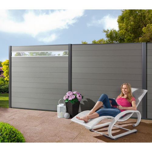 Mr. GARDENER Start-/Abschlussleistenset »Turino«, BxHxL: 50 x 25 x 1800 mm - schwarz