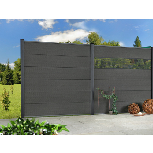 Mr. GARDENER Steckzaunsystem »Turino«, BxH: 179cm x 90cm, anthrazit - schwarz