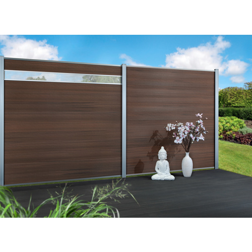 Mr. GARDENER Steckzaunbohlen »Turino«, WPC, HxL: 90 x 179 cm - braun