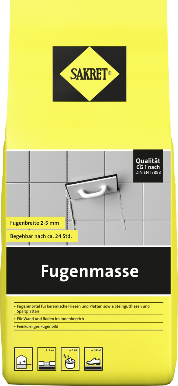 SAKRET Fugenmasse 2 - 5 mm dunkelgrau 1 kg