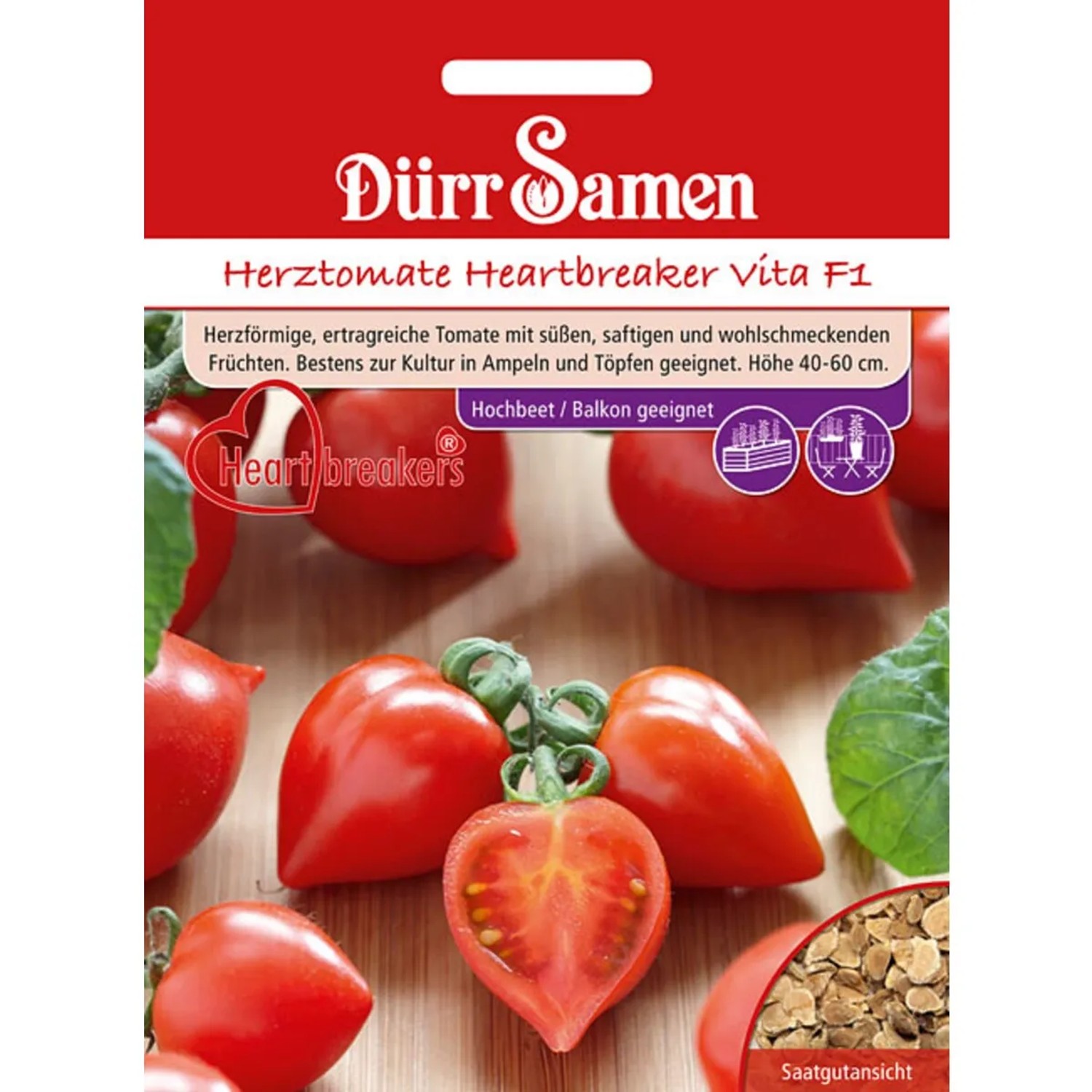 Dürr Samen Herztomaten Heartbreaker Vita F1 Saatgut
