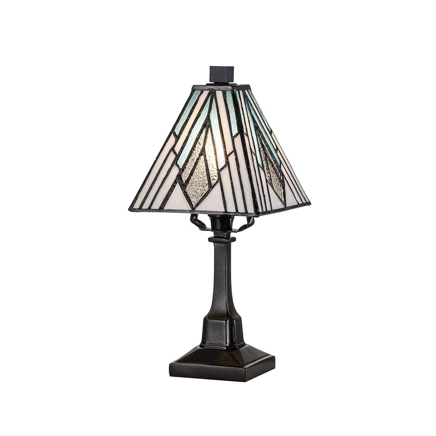 Licht-Erlebnisse TischleuchteTiffany Stil 32 cm Buntglas Metall Für E14