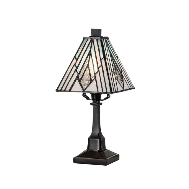 Licht-Erlebnisse TischleuchteTiffany Stil 32 cm Buntglas Metall Für E14