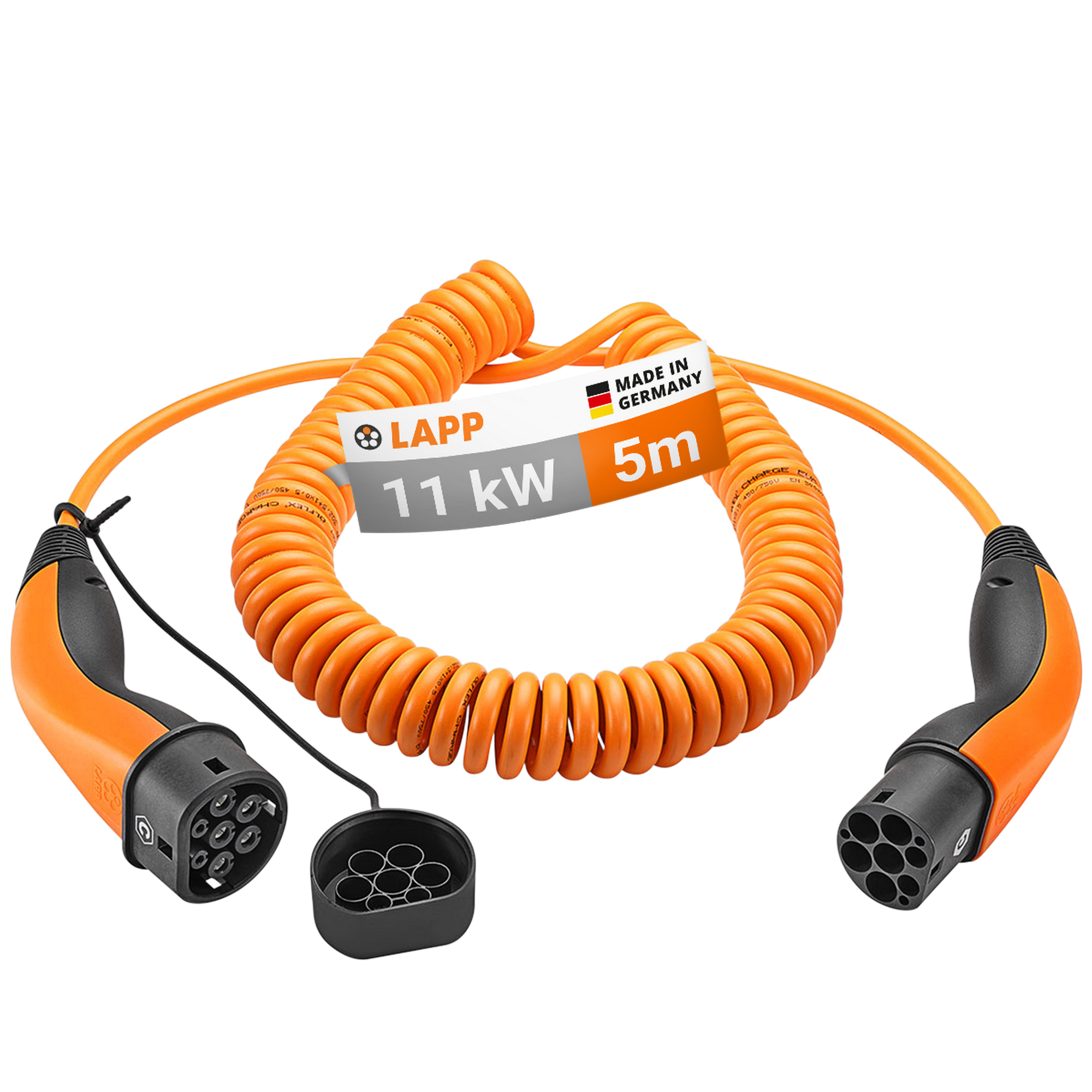 LAPP Spiral-Ladekabel Typ 2 für Elektro- und Hybridfahrzeuge bis zu 11 kW 5 m