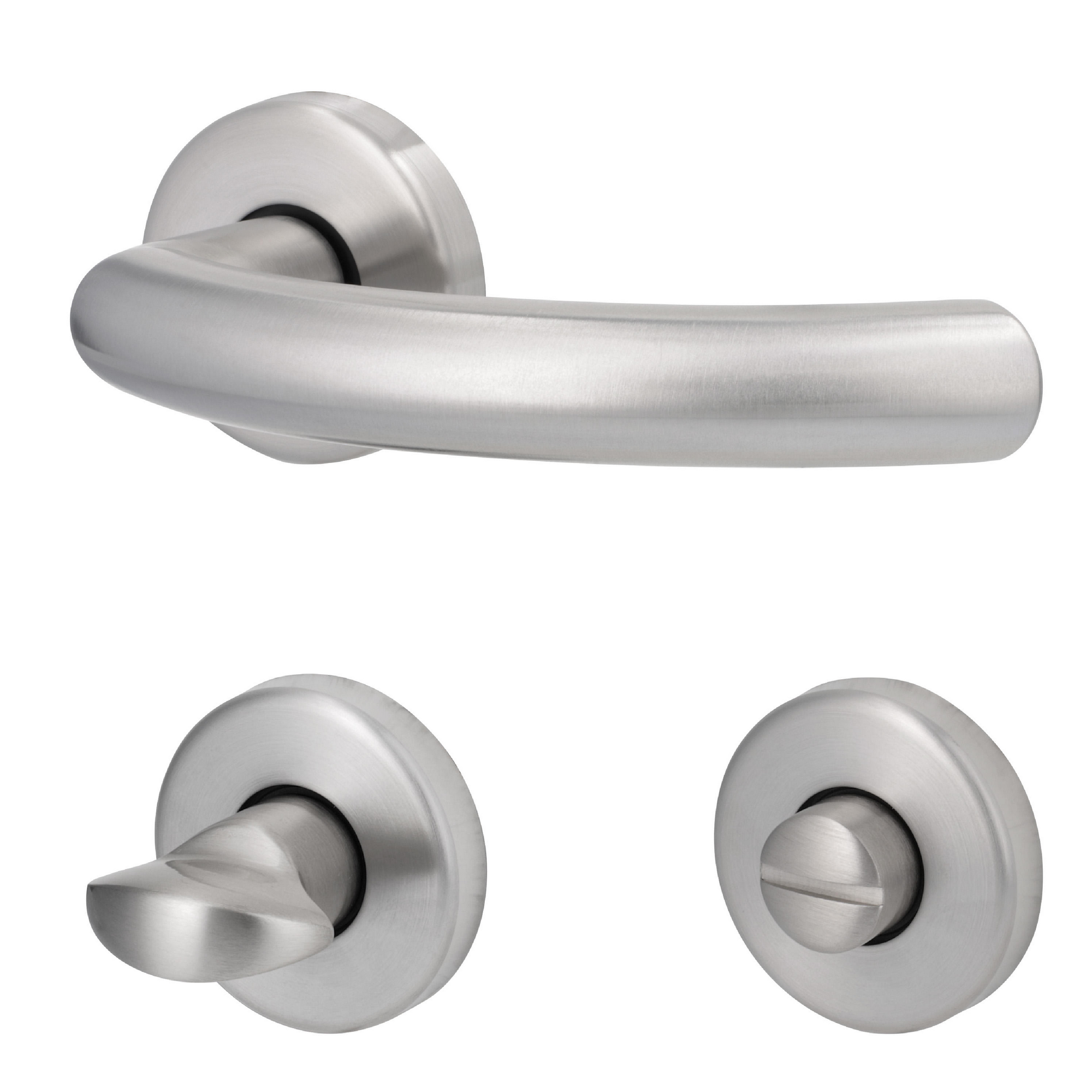 Alpertec Rosettengarnitur 'Jillian' Edelstahl Ø 50 mm für Türstärke 37-42 mm