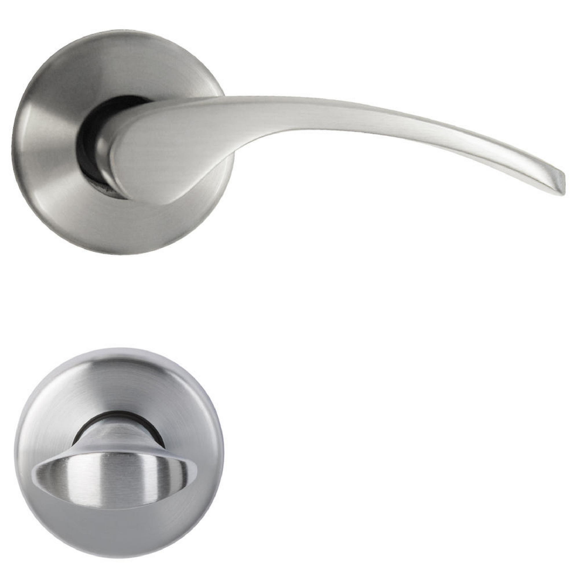 Alpertec Rosettengarnitur 'Amos' 8 mm Vierkanstift Cliprosette Ø 50 mm für Türstärke 37-42 mm