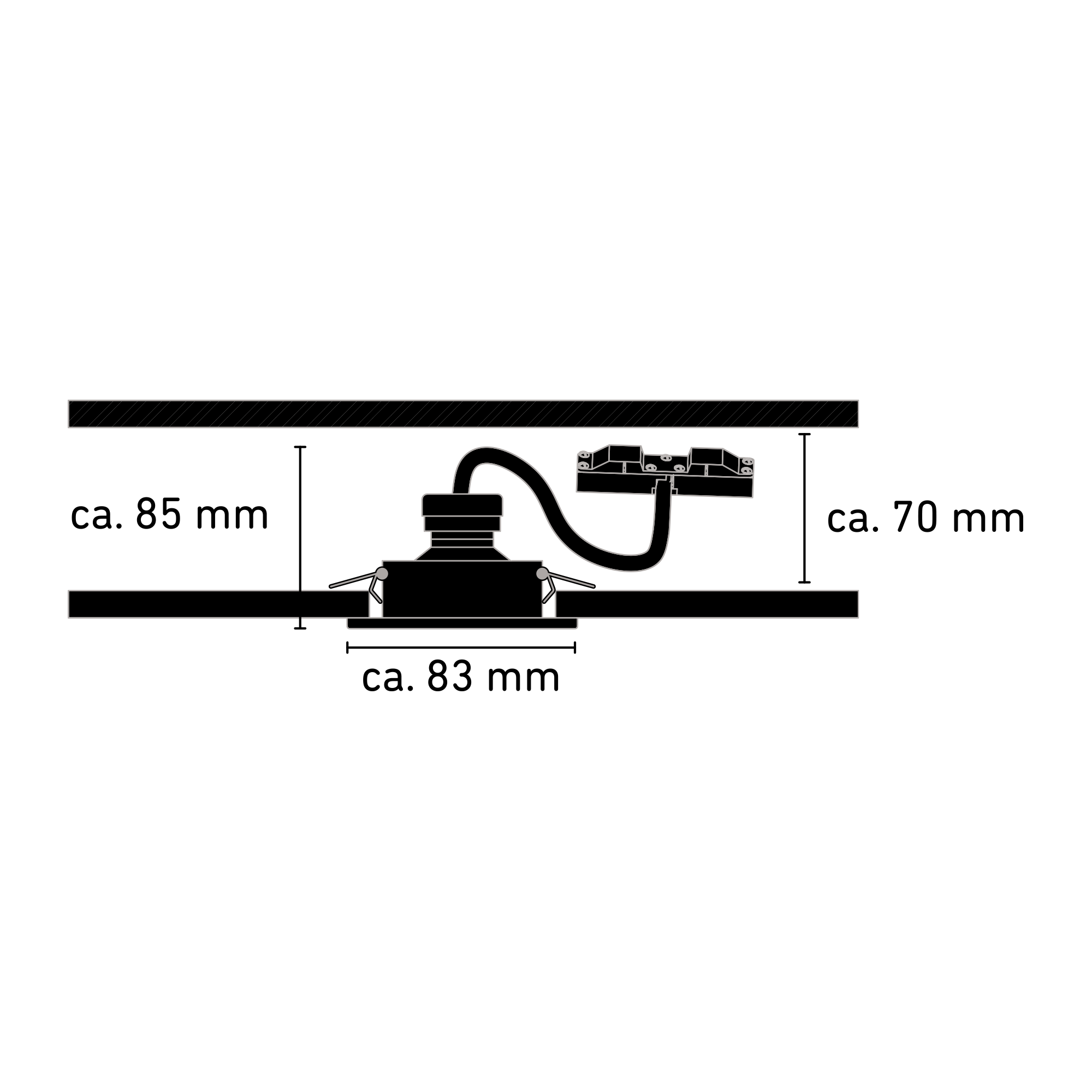 toom LED-Einbauleuchtenset 5 W 350 lm warmweiß 8,3 cm 3 Stück